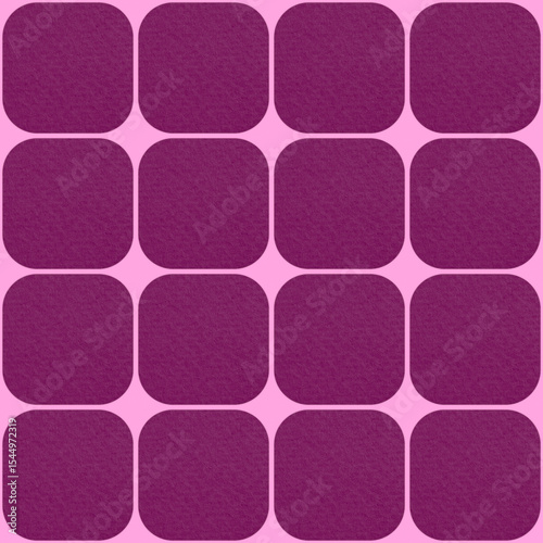 seamless pattern: dark purple cardboard tiles against pink background