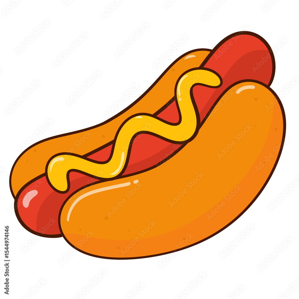 Fototapeta premium hot dog vector illustration