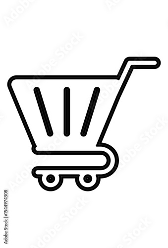 Simple shopping cart icon for online retail.
Minimalist cart symbol for quick purchases.
