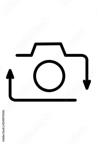 Camera switch icon, indicating front/rear camera toggle functionality.
Rotate or flip camera symbol for changing view
