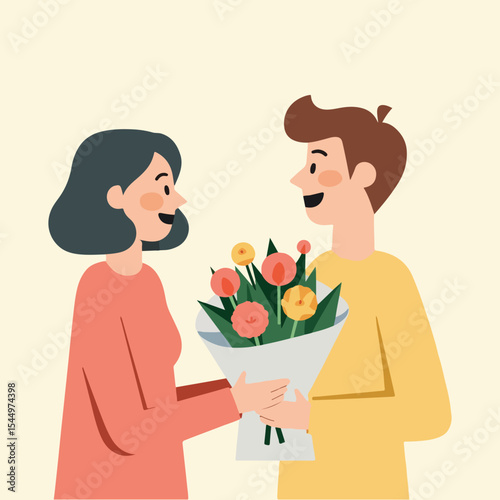 Wife Appreciation Day vector illustrations featuring romantic couples, heartfelt gifts, loving moments, and elegant heart designs in solid colors.