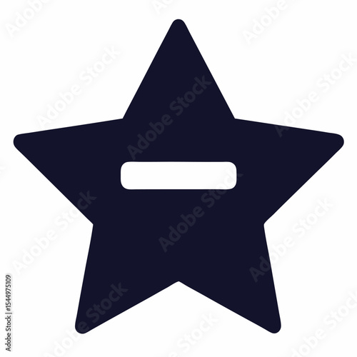 star icon on metal button