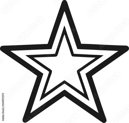 silver star isolated on white background
