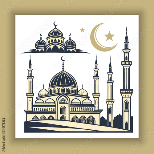 
Ramadan kareem illustration in paper style