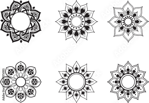 Silhouette Mandala Design Vector Art 