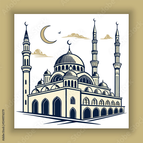 
Ramadan kareem illustration in paper style