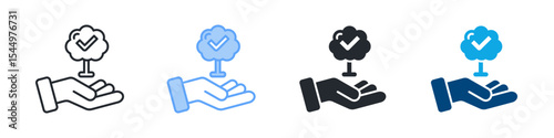 Conservation Icon Set Multiple Style. Design In Outline, Blue, Glyph, Dual Tone