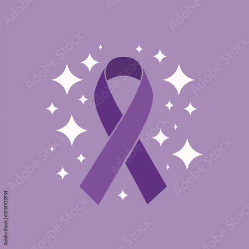 World Lymphoma Awareness Day vector design featuring purple ribbon, hands holding ribbon, and medical icons. Perfect for cancer awareness, social media posts, and healthcare campaigns.