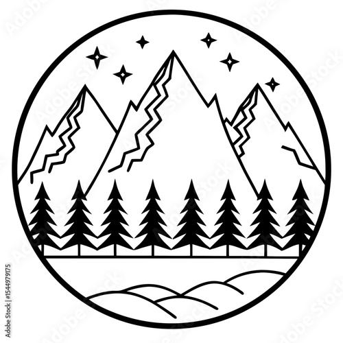 Alpine Forest Silhouette