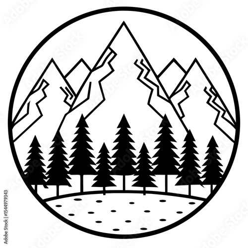 Alpine Forest Silhouette