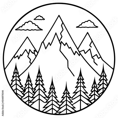 Alpine Forest Silhouette