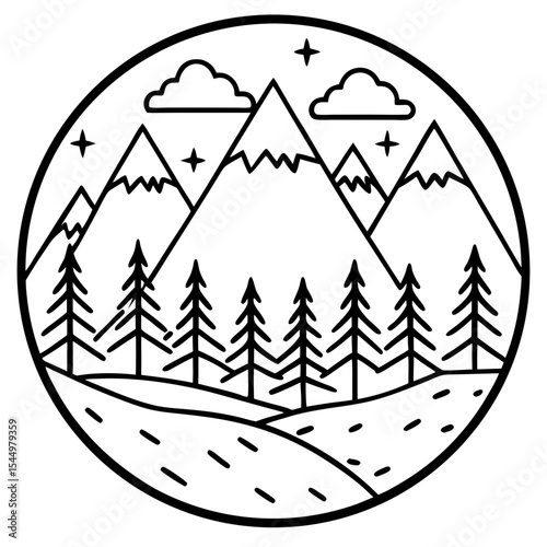 Alpine Forest Silhouette