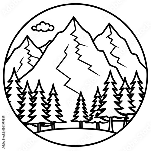 Alpine Forest Silhouette