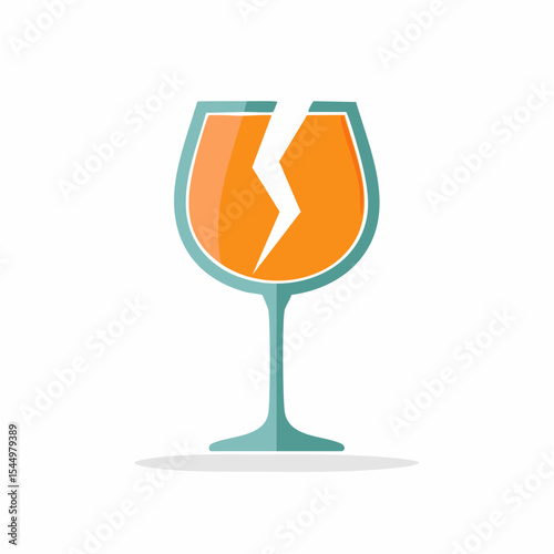 Shattered Dreams: A visual representation of a broken glass filled with a vibrant liquid, symbolizing fragility, loss, and unexpected change. 