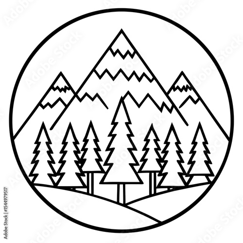 Alpine Forest Silhouette