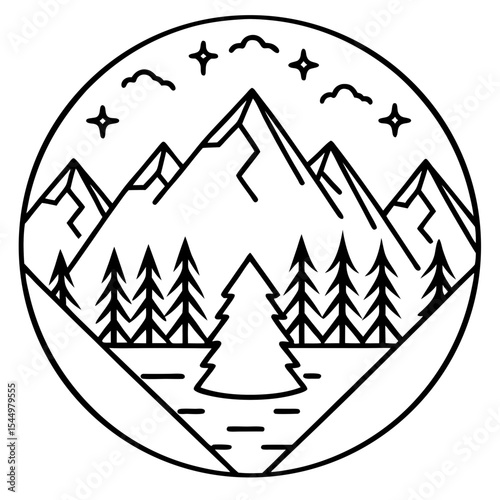 Alpine Forest Silhouette
