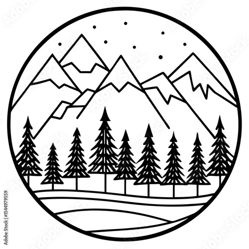 Alpine Forest Silhouette