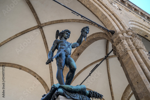 Perseus with the head of Medusa. Statue in Florence