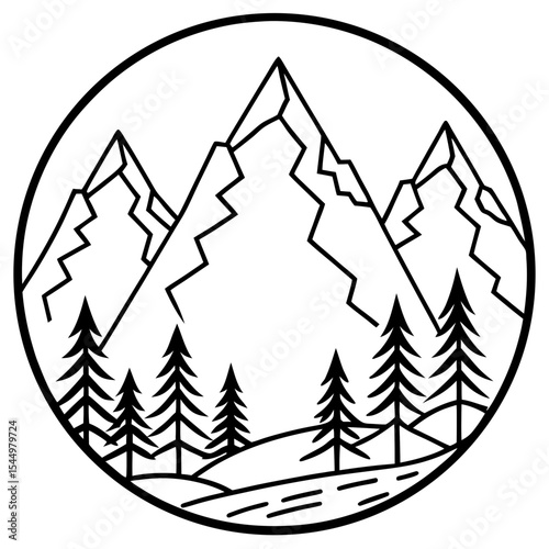 Alpine Forest Silhouette