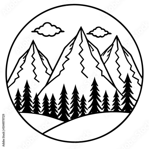 Alpine Forest Silhouette