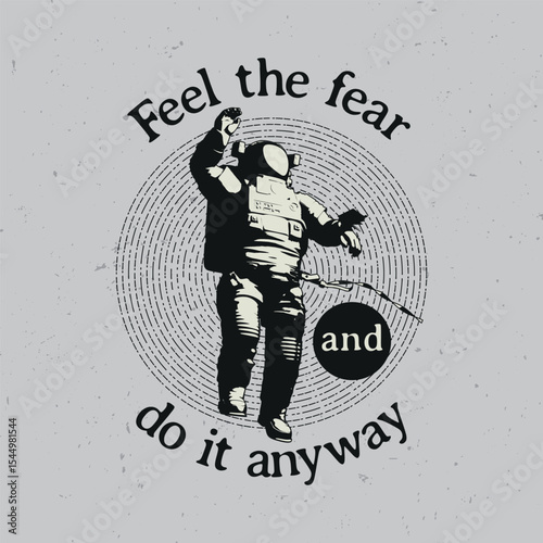 A black and white  motivational vector design t-shirt with the words 