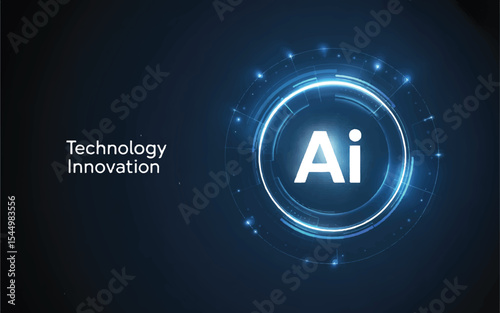 Futuristic AI Technology Digital Innovation Graphic