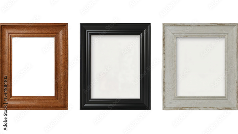 Classic Picture Frames Brown, Black, and Gray Wooden Frames for Home Decor Classic Picture Frames Brown, Black, and Gray Wooden Frames for Home Decor