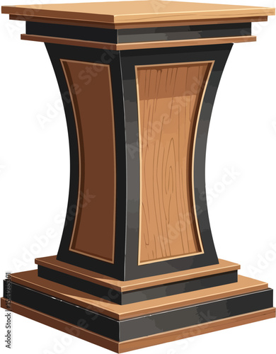 Elegant Wooden Pedestal Classic Design for Display and Decor