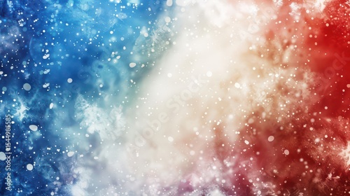 Bastille day celebration background with french flag colors and abstract design. Horizontal banner. Copy space. Free space for text. Abstract background in color of flag of France