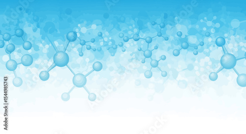 Abstract Molecular Structure Blue Science Background Illustration