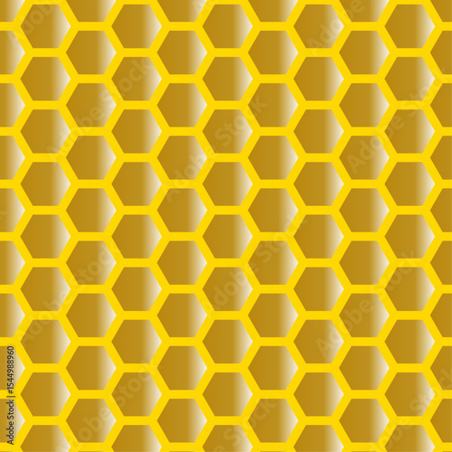 Golden Honeycomb Hexagon Pattern with Gradient Effect