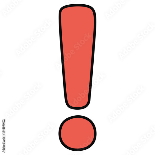A red exclamation mark icon. A universal symbol for warning, danger, alert, or surprise. Commonly used in user interfaces to draw attention to important information or errors.