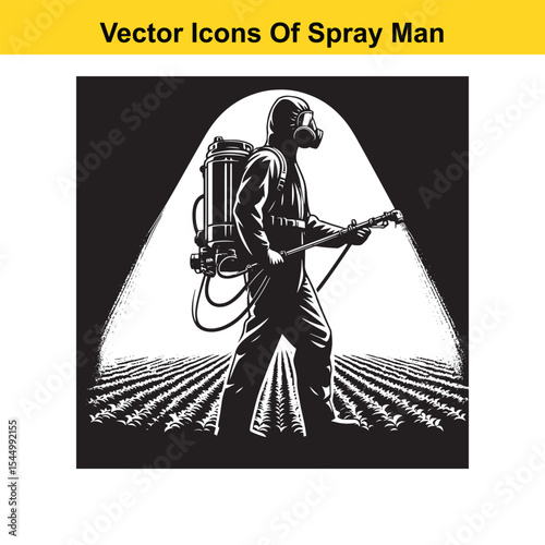 Man Spraying Plants with Traditional Pesticide Sprayer – Farming and Plant Protection