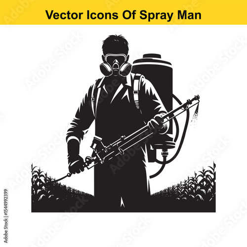 Man Spraying Plants with Traditional Pesticide Sprayer – Farming and Plant Protection