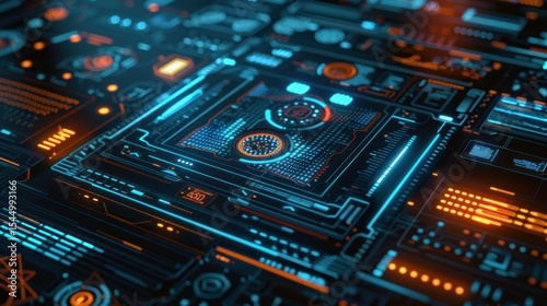 Futuristic glowing interface with sci-fi look stock photo --ar 16:9 --raw --v 6 Job ID: a933c566-795b-4f7e-9db3-9742a4819379