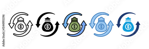Investment Returns Icon Element For Design