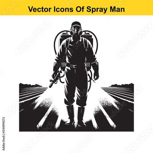 Man Spraying Plants with Traditional Pesticide Sprayer – Farming and Plant Protection