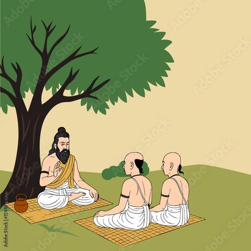 guru purnima greeting card vector
