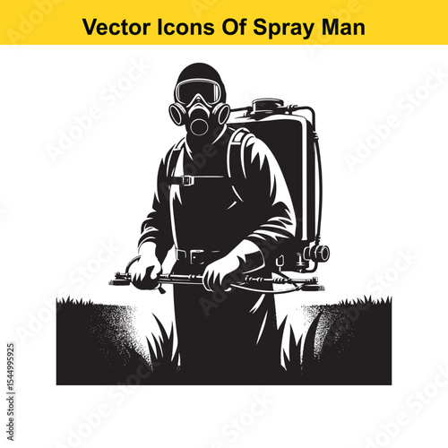 Man Spraying Plants with Traditional Pesticide Sprayer – Farming and Plant Protection