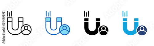 User Engagement icon Multi Style Vector Illustration 