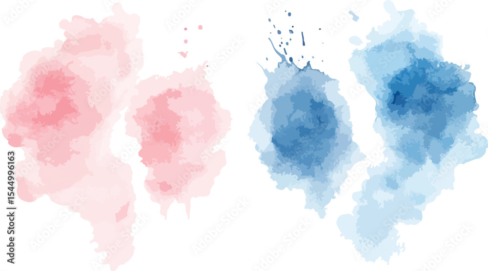 Watercolor Splashes in Pink and Blue Hues Isolated on White Perfect for Backgrounds Textures or Design Elements Offering a Soft and Artistic Touch to Any Watercolor Splashes in Pink and Blue Hues Isolated on White Perfect for Backgrounds Textures or Design Elements Offering a Soft and Artistic Touch to Any