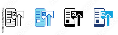 Online Survey icon Multi Style Vector Illustration 