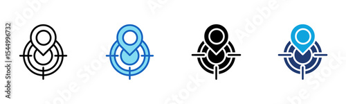 Location Marker icon Multi Style Vector Illustration 