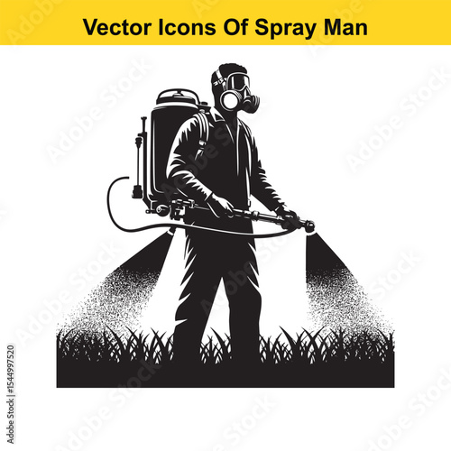 Man Spraying Plants with Traditional Pesticide Sprayer – Farming and Plant Protection