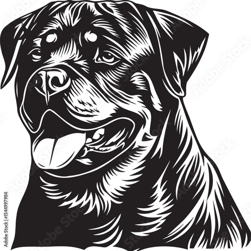 portrait of a rottweiler dog