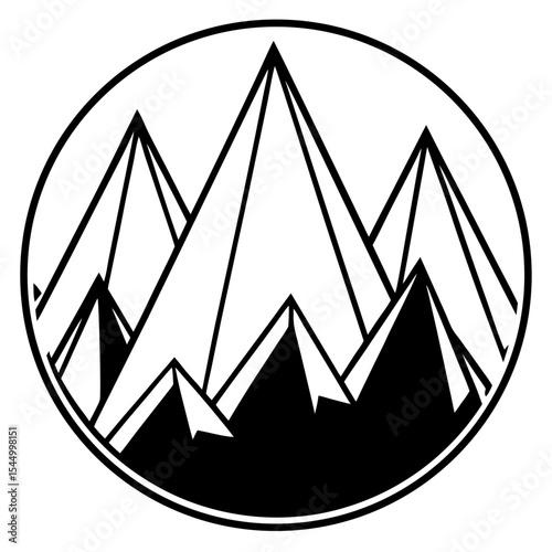 Cutout Summit Layers – Vector Style