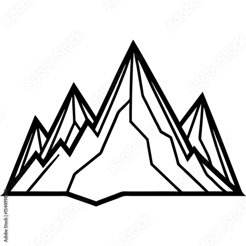 Cutout Summit Layers – Vector Style
