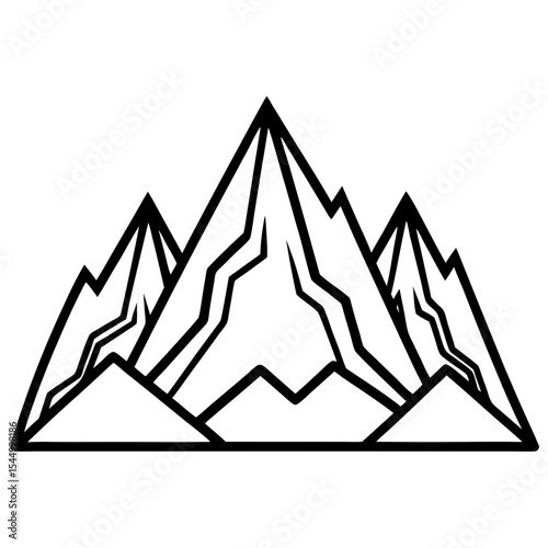 Cutout Summit Layers – Vector Style