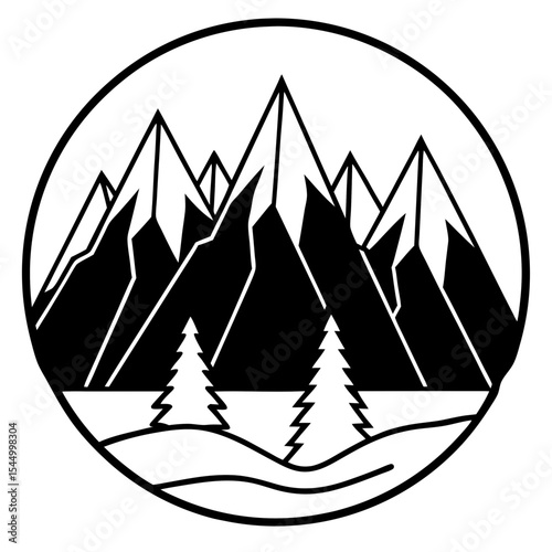 Cutout Summit Layers – Vector Style