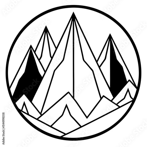Cutout Summit Layers – Vector Style